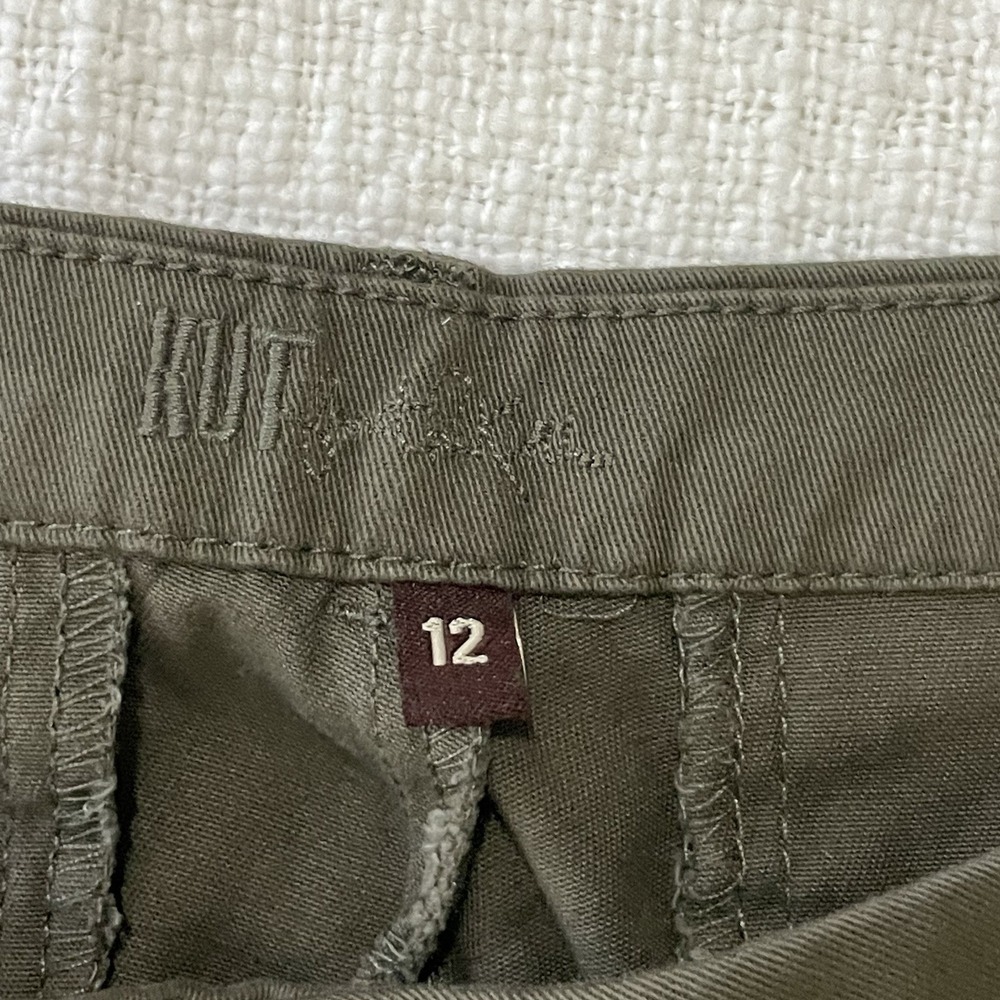 KUT‎ From The Kloth Pants Women's 12 Gwen Relaxed Trouser Olive Green Nice - Picture 4 of 8